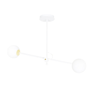 Diarf 2 taklampe - Hvit/Opal/Gullfarget-Taklamper-Emibig-1013/2-Lightup.no