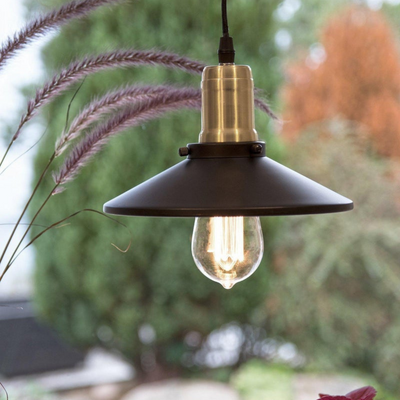 Disc mini pendel - Svart/messing-Takpendler-Globen Lighting-442611-Lightup.no
