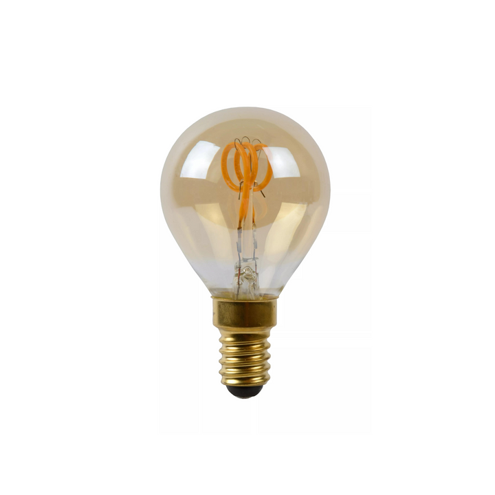 E14 Filament 3W 2200k - Amber-LED-pære E14 sokkel-Lucide-LC49046/03/62-Lightup.no