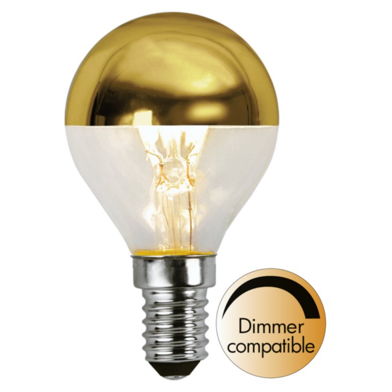 E14 Lyspære med gullfarget topp 3,5W-LED-pære E14 sokkel-Star Trading-352-93-1-Lightup.no