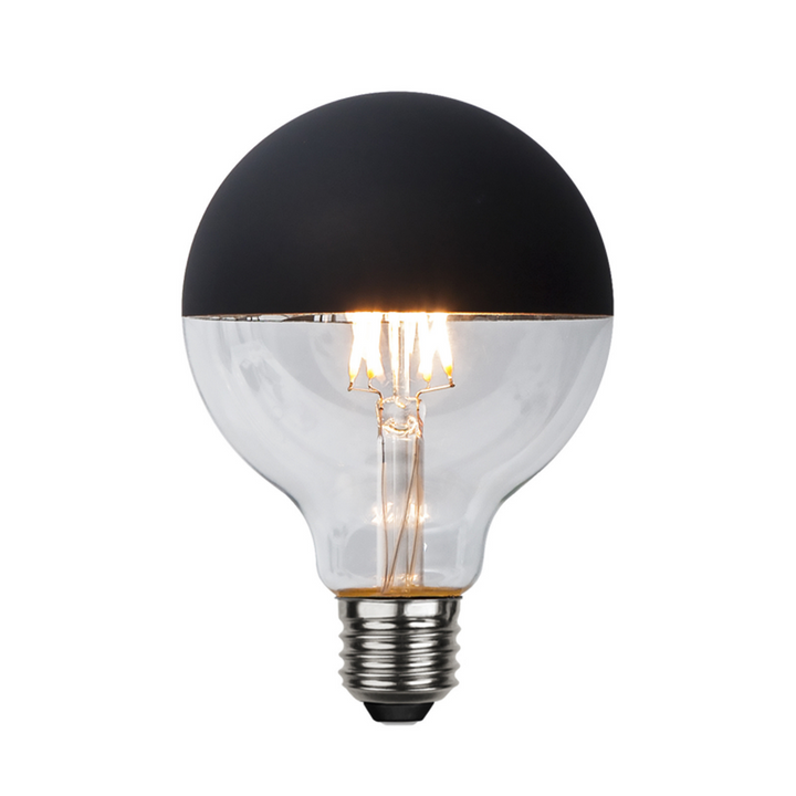 E27 Lyspære med Svart topp 2,8W-LED-pære E27 sokkel-Ms - belysning-Svart-352-53-8-Lightup.no