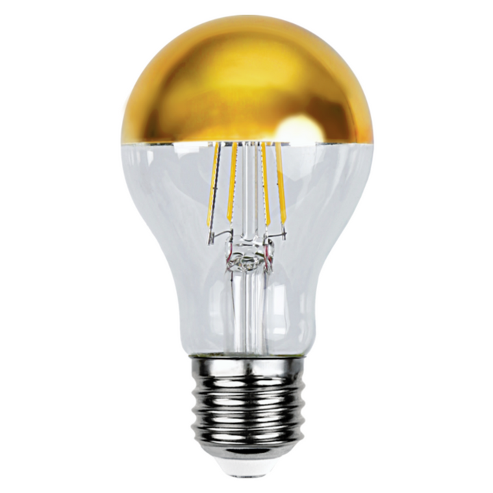 E27 Lyspære med gullfarget topp 4W-LED-pære E27 sokkel-Star Trading-Klar / Gull-352-97-Lightup.no