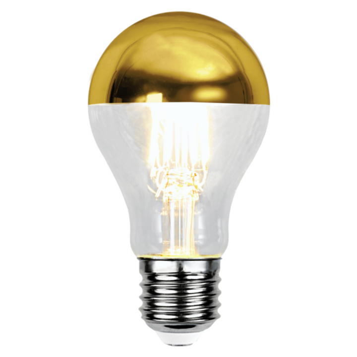 E27 Lyspære med gullfarget topp 4W-LED-pære E27 sokkel-Star Trading-Klar / Gull-352-97-Lightup.no