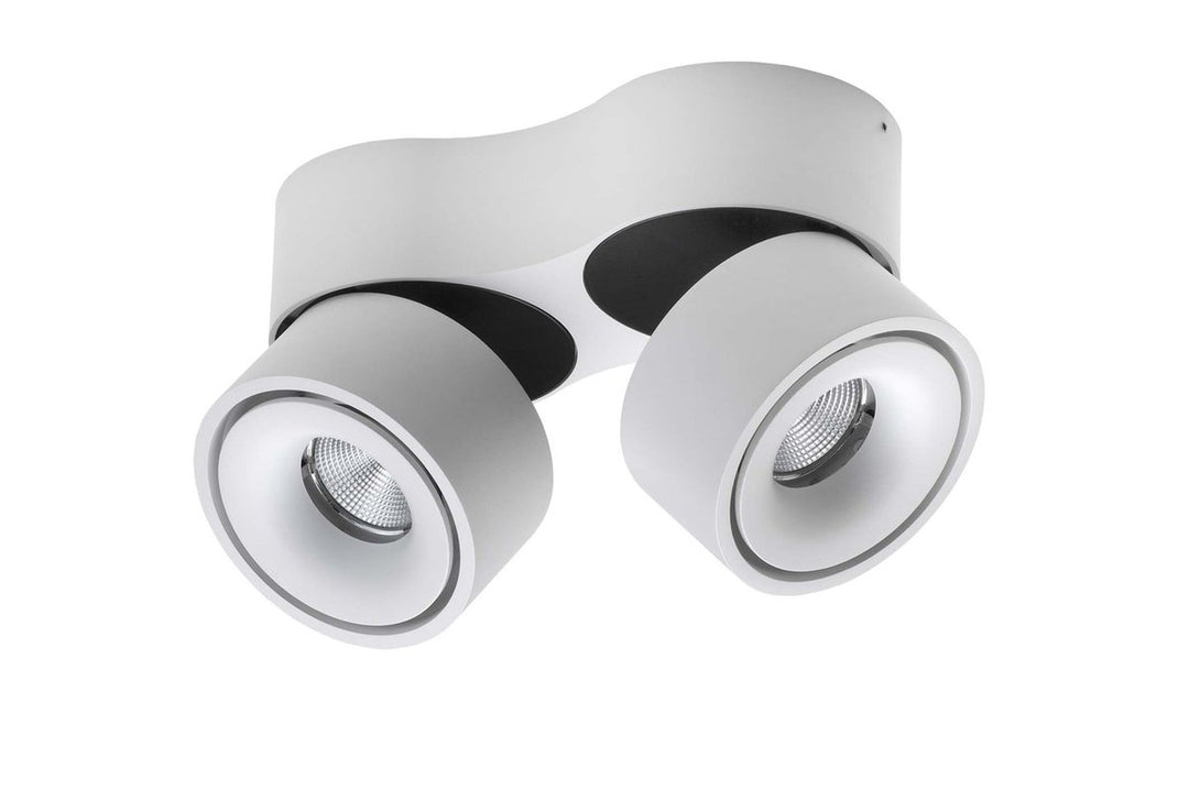 Easy W2100 Double takspot 2x10W 2700K Dimbar Hull for ledning-Taklamper-Antidark-Hvit-2-215-09-10-Lightup.no