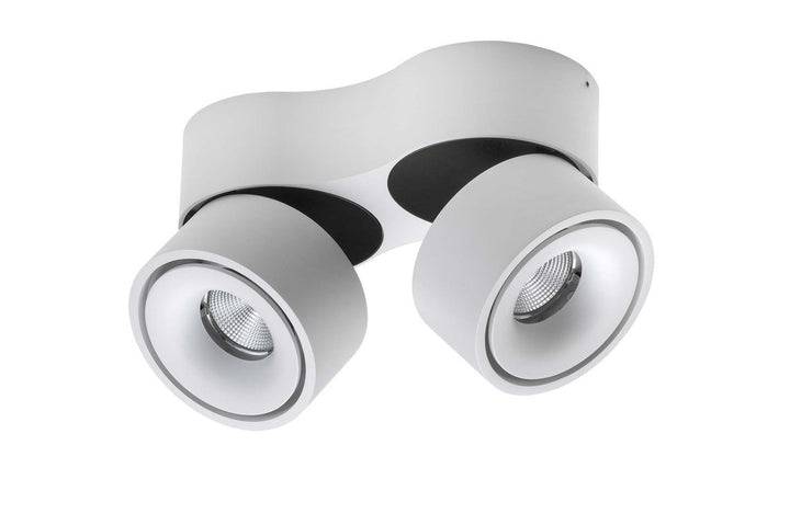 Easy W2100 Double takspot 2x10W 2700K Dimbar Hull for ledning-Taklamper-Antidark-Hvit-2-215-09-10-Lightup.no