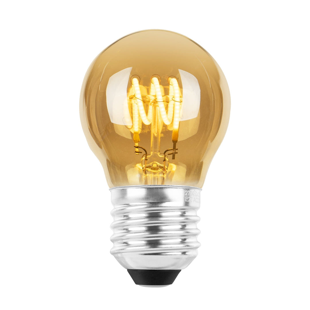 Ecolux E27 Spiral filament 4W 2200K 45 mm dimbar - Amber-LED-pære E27 sokkel-NorDesign-220450415-Lightup.no