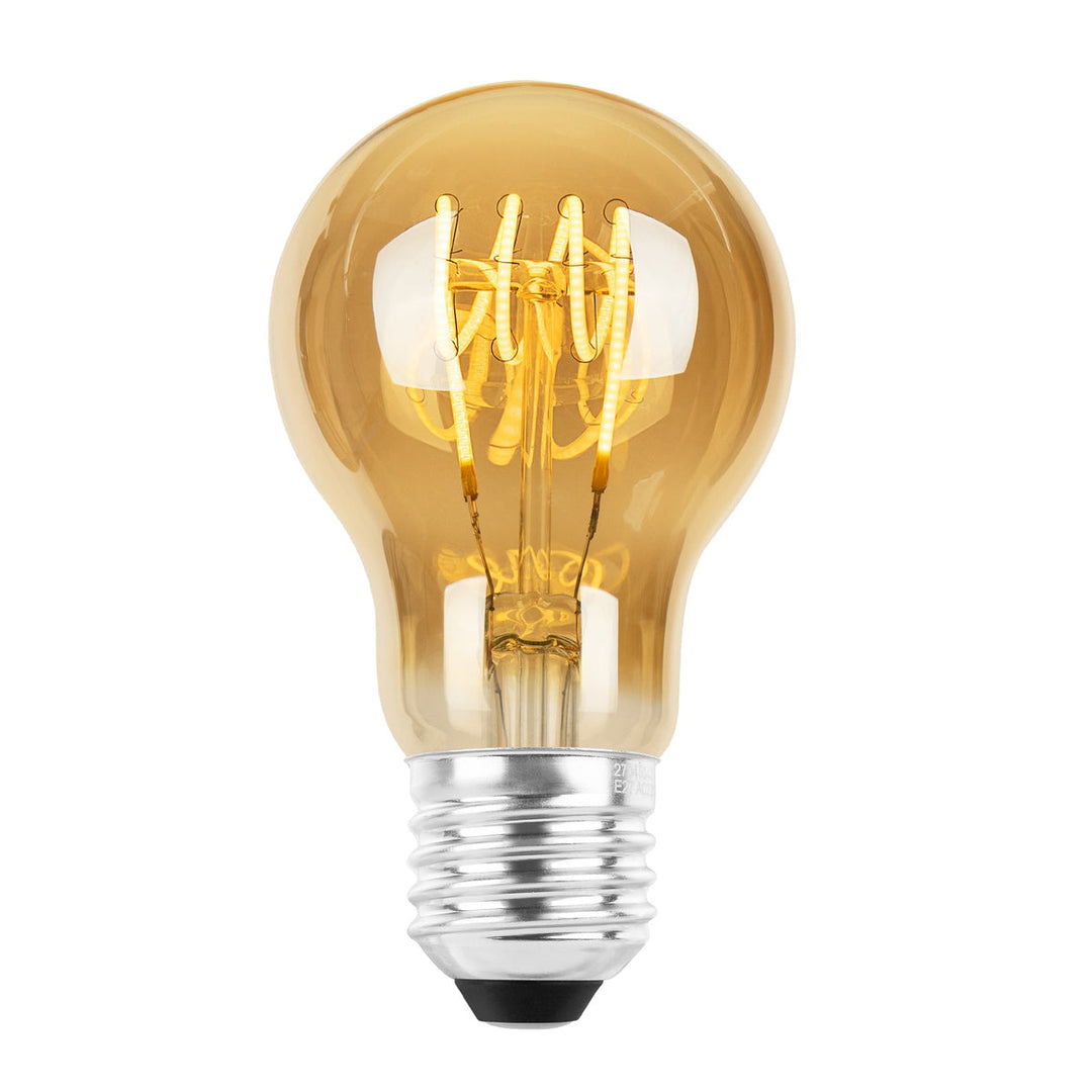 Ecolux E27 Spiral filament 4W 2200K 60 mm dimbar - Amber-LED-pære E27 sokkel-NorDesign-220600415-Lightup.no