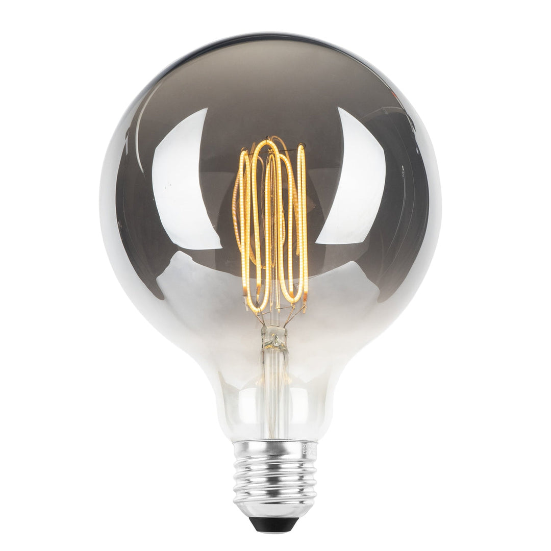 Ecolux E27 ultra tynn spiral filament ELD 4W 2700K 125 mm dimbar - Røykfarget-LED-pære E27 sokkel-NorDesign-Røyk-271250432-Lightup.no
