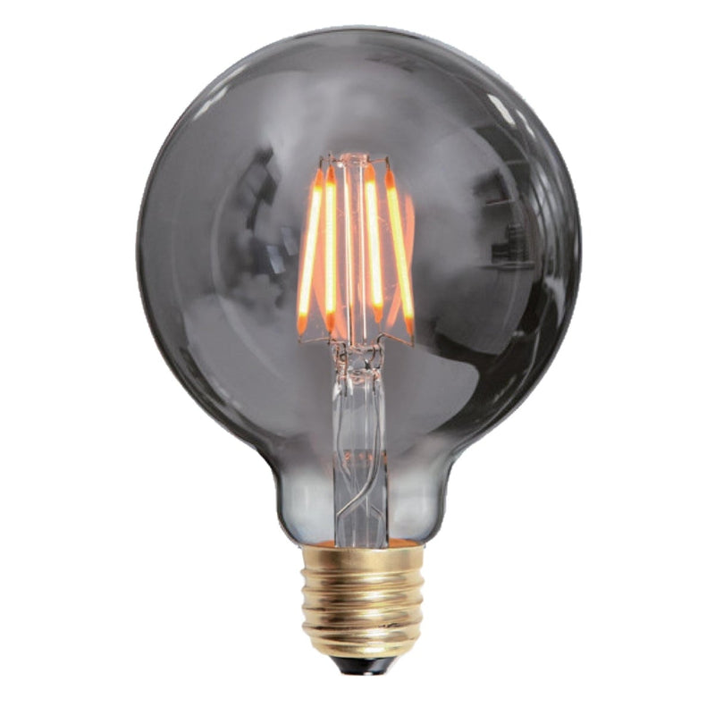 Edison E27 globe filament 4W 2200K 80 mm dimbar - Smoke-LED-pære E27 sokkel-Ms - belysning-801453-Lightup.no