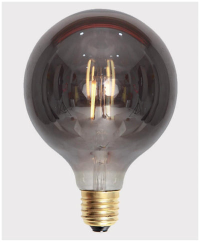 Edison E27 globe filament 4W 2200K 95 mm dimbar - Smoke-LED-pære E27 sokkel-Ms - belysning-801454-Lightup.no