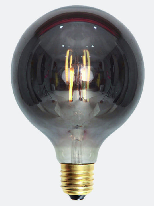 Edison E27 globe filament 6W 2200K 125 mm 3 step dim - Smoke-LED-pære E27 sokkel-Ms - belysning-Røyk-801493-Lightup.no
