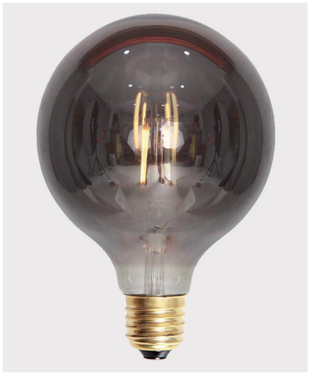 Edison E27 globe filament LED 4W 2200K 95 mm dimbar - Røykfarget-LED-pære E27 sokkel-Ms - belysning-Hvit-801454-Lightup.no