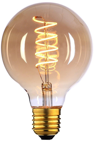 Edison globe amber spiral E27 6W LED 125mm - 3 step dim-LED-pære E27 sokkel-Ms - belysning-801543-Lightup.no