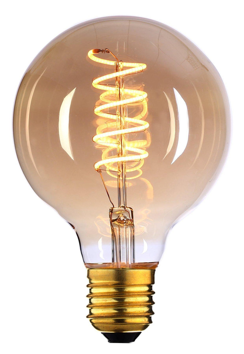 Edison globe amber spiral E27 6W LED 95mm - 3 step dim-LED-pære E27 sokkel-Ms - belysning-Røyk-801542-Lightup.no