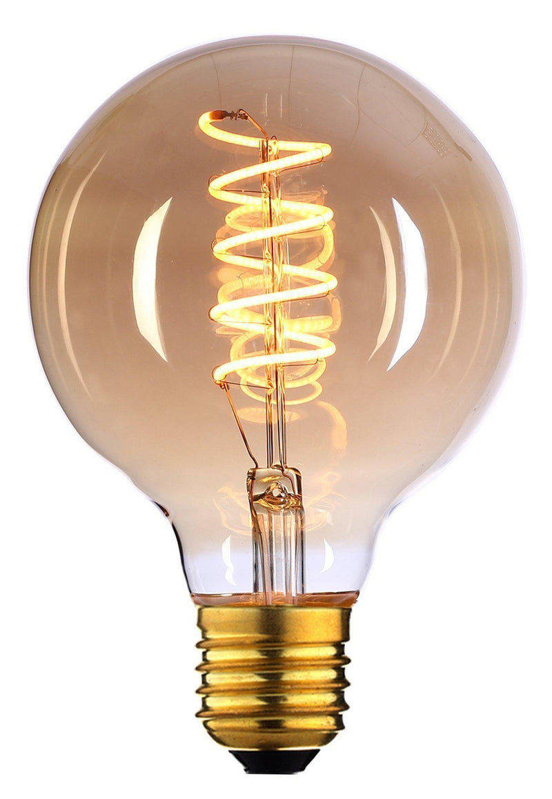Edison globe amber spiral E27 6W LED 95mm - 3 step dim-LED-pære E27 sokkel-Ms - belysning-801542-Lightup.no