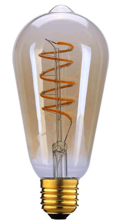 Edison lanterne amber spiral E27 6W LED - 3 step dim-LED-pære E27 sokkel-Ms - belysning-801541-Lightup.no