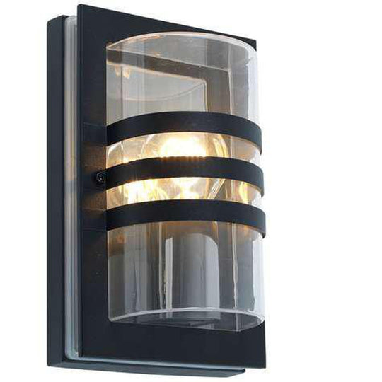 Ekeberg vegglampe - Svart, liten-Utebelysning vegg veggskjold-Eglo-Svart-3100002626-Lightup.no
