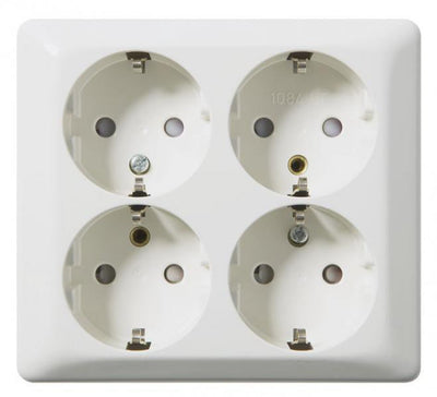 Elko 1084 Fireveis stikkontakt med jord.-Elektro stikkontakter-Elko-1511851-Lightup.no