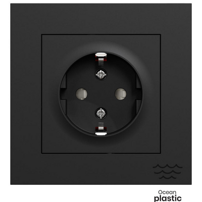 Elko Plus Havplast - lavtbyggende innfelt enkel stikk-Elektro stikkontakter-Elko-1511101-Lightup.no