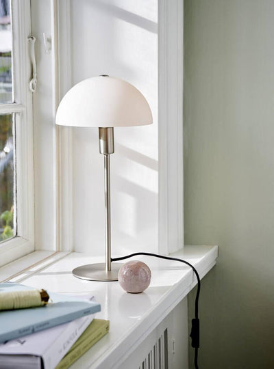 Ellen bordlampe - Hvit/Børstet stål-Bordlamper-Nordlux-2112305032-Lightup.no