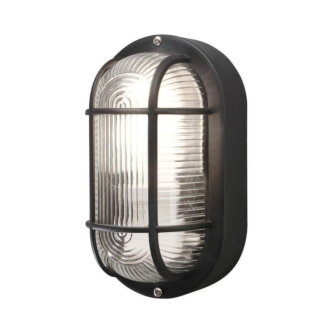 Elmas vegglampe utendørs IP44 - Svart-Utebelysning vegg veggskjold-Konstsmide-Svart-7650-750-Lightup.no