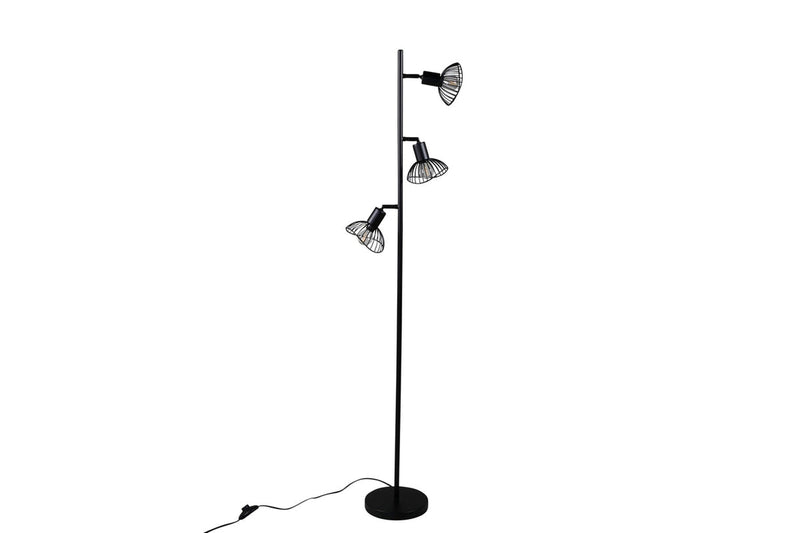 Elsa gulvlampe 3 lys 138 cm - Svart-Gulvlamper-Venture Home-15528-888-Lightup.no