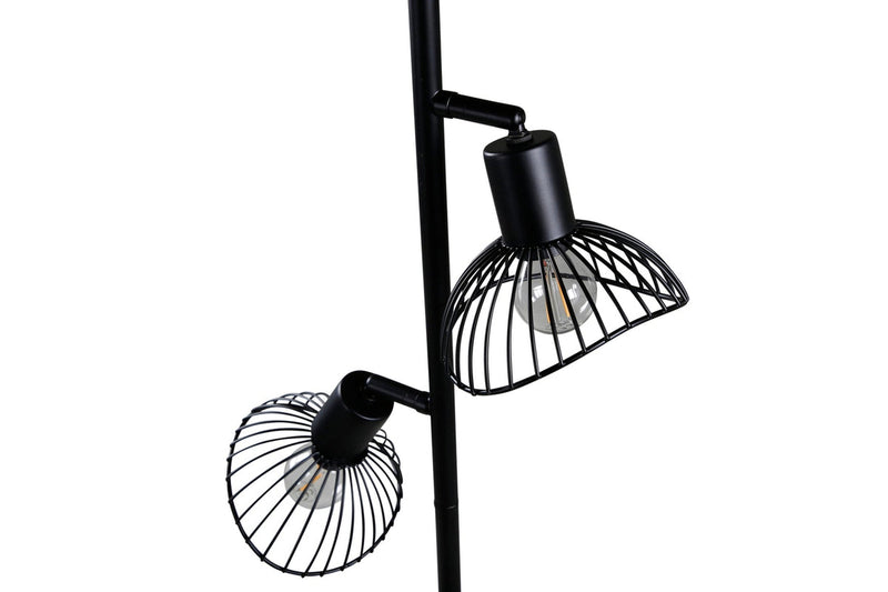 Elsa gulvlampe 3 lys 138 cm - Svart-Gulvlamper-Venture Home-15528-888-Lightup.no