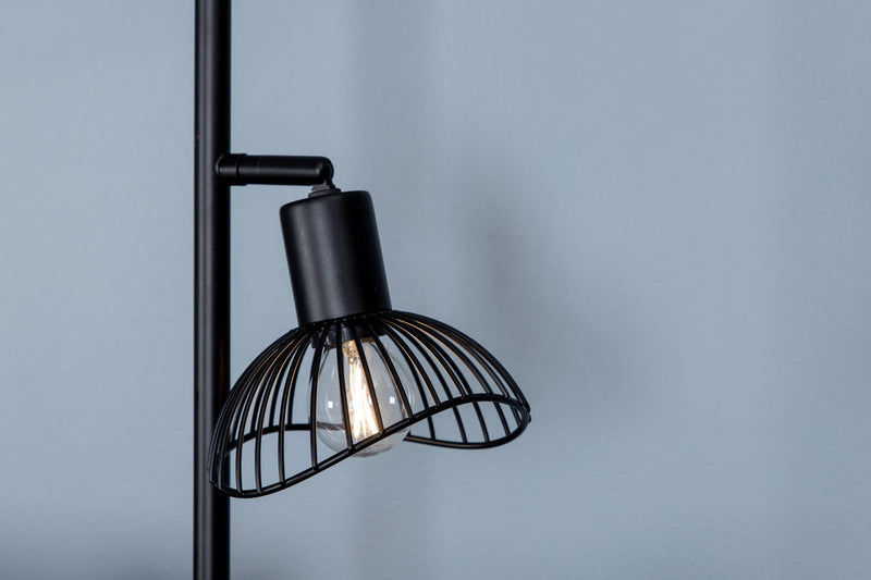 Elsa gulvlampe 3 lys 138 cm - Svart-Gulvlamper-Venture Home-15528-888-Lightup.no
