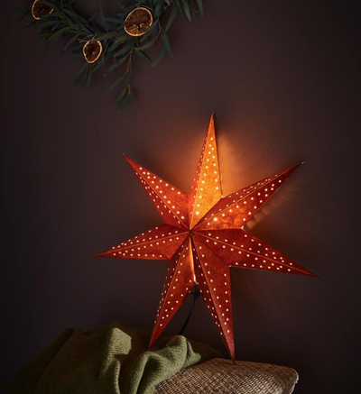 Embla papirstjerne 75 cm - Brun-Julebelysning adventstjerne-Marksløjd-705808-Lightup.no