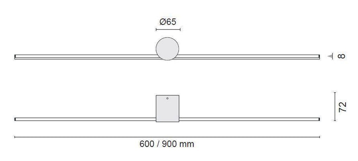Eros 900 vegglampe IP44 dimbar - B-Vare-Baderomsbelysning vegglamper-NorDesign-Hvit-369129006-BVARE-Lightup.no