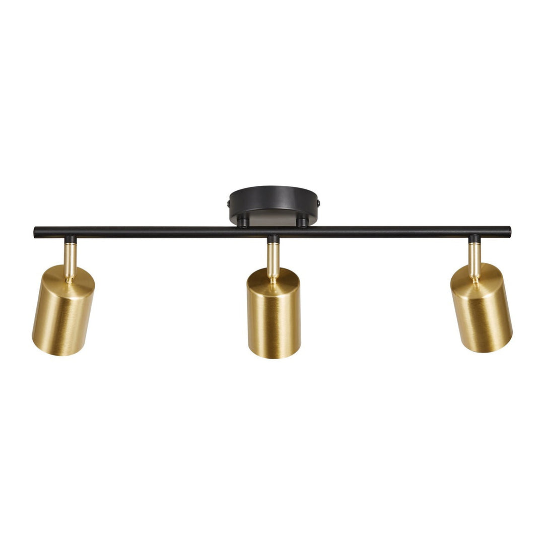 Explore 3 spotlight - Svart/Messingfarget-Taklamper-Nordlux-Svart / Messing-2113700135-Lightup.no