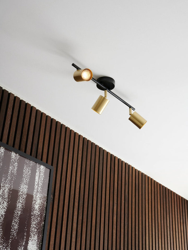 Explore 3 spotlight - Svart/Messingfarget-Taklamper-Nordlux-Svart / Messing-2113700135-Lightup.no