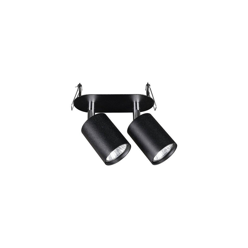 Eye dobbel recessed takspot GU10 - Svart-Taklamper-Nowodvorski-N-9398-Lightup.no