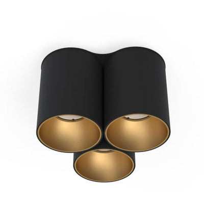 Eye tone tripple takspot - Svart/Gullfarget-Taklamper-Nowodvorski-N-8092-Lightup.no
