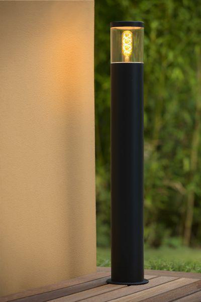Fedor pullert utendørs 79 cm IP44 E27 - Svart-Utebelysning pullert-Lucide-Svart-lc14899/80/30-Lightup.no