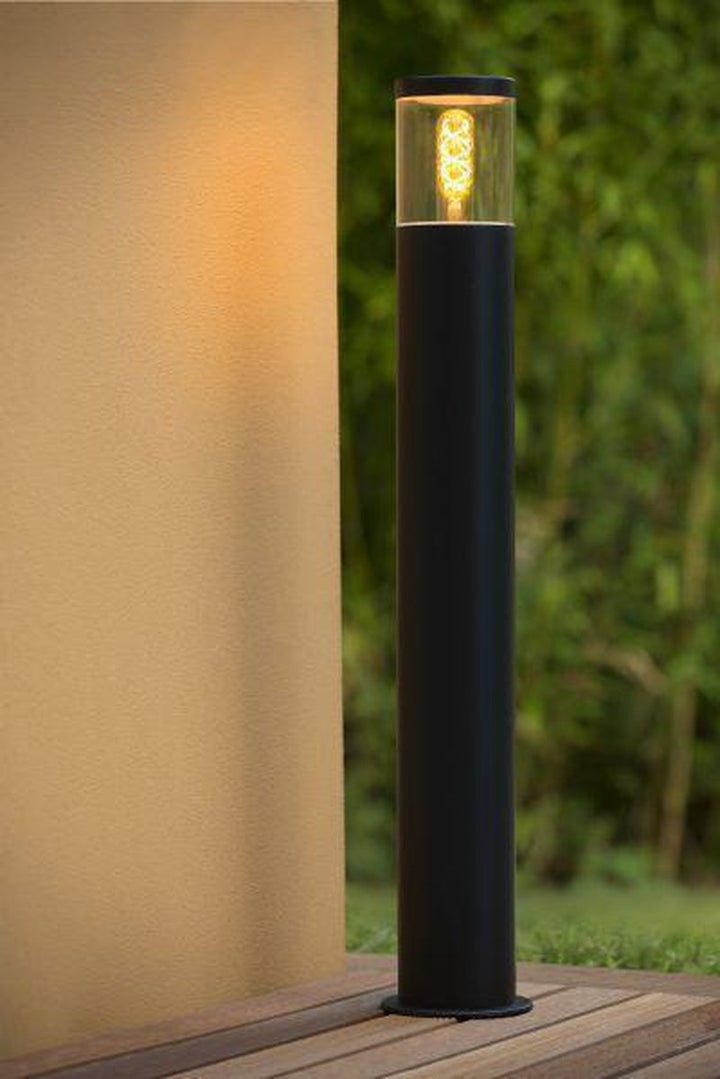 Fedor pullert utendørs 79 cm IP44 E27 - Svart-Utebelysning pullert-Lucide-Svart-lc14899/80/30-Lightup.no