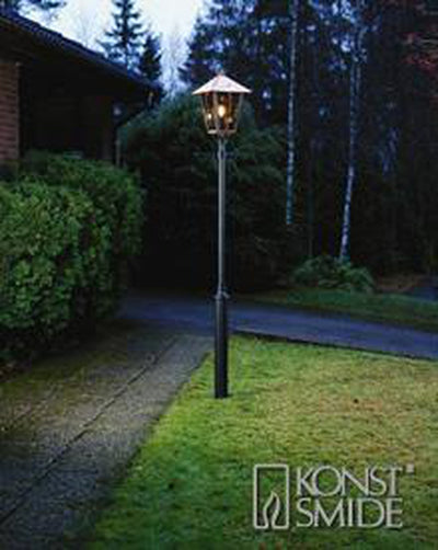 Fenix stolpelykt, kobber-Utebelysning stolpe-Konstsmide-430-900-Lightup.no