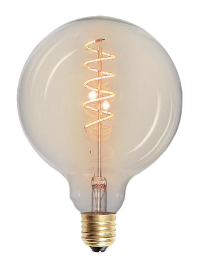 Filament E27 spiral globe 125 mm klar - 4W - Dimbar-LED-pære E27 sokkel-Ms - belysning-801503-Lightup.no