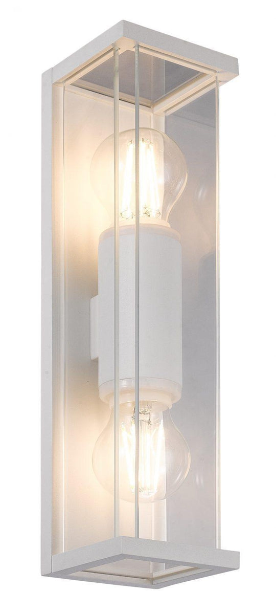 Finestra minor duo vegglampe - Hvit-Utebelysning vegg veggskjold-NorDesign-204540206-Lightup.no