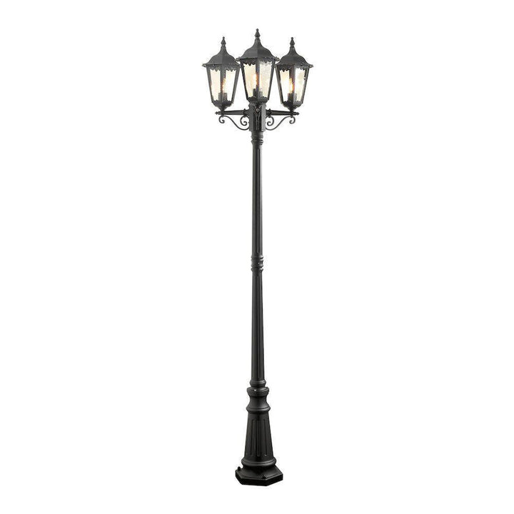 Firenze 3-arm lykt inkludert stolpe 220 cm - Svart-Utebelysning stolpe-Konstsmide-Svart-7217-750-Lightup.no