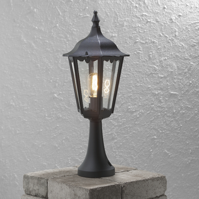 Firenze portstolpe 55 cm - Svart-Utebelysning portstolpe-Konstsmide-7214-750-Lightup.no