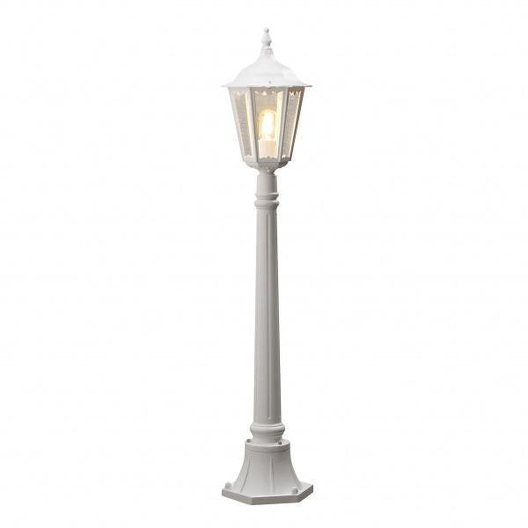 Firenze stolpe hvit 120cm-Utebelysning stolpe-Konstsmide-7215-250-Lightup.no
