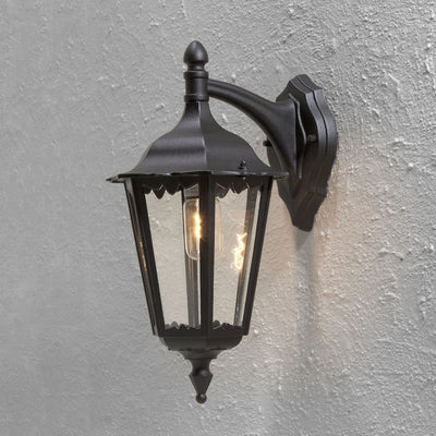 Firenze vegglampe 48 ned - Svart-Utebelysning vegg klassisk-Konstsmide-7212-750-Lightup.no