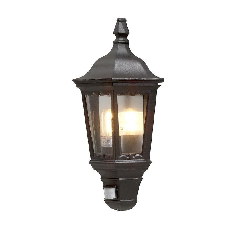 Firenze vegglampe utendørs med sensor - Svart-Utebelysning vegg veggskjold-Konstsmide-7230-750-Lightup.no