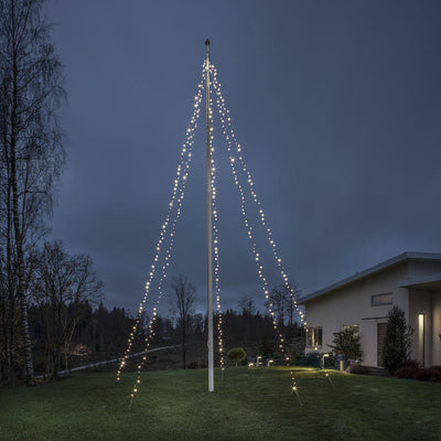Flaggstangbelysning 8-10 meter IP44 - Varmhvit-Julebelysning dekor og pynt ute-Konstsmide-4780-117-Lightup.no