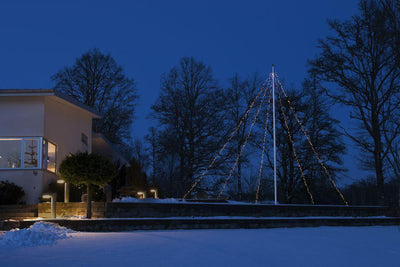 Flaggstangbelysning 8-10 meter IP44 - Varmhvit-Julebelysning dekor og pynt ute-Konstsmide-4780-117-Lightup.no
