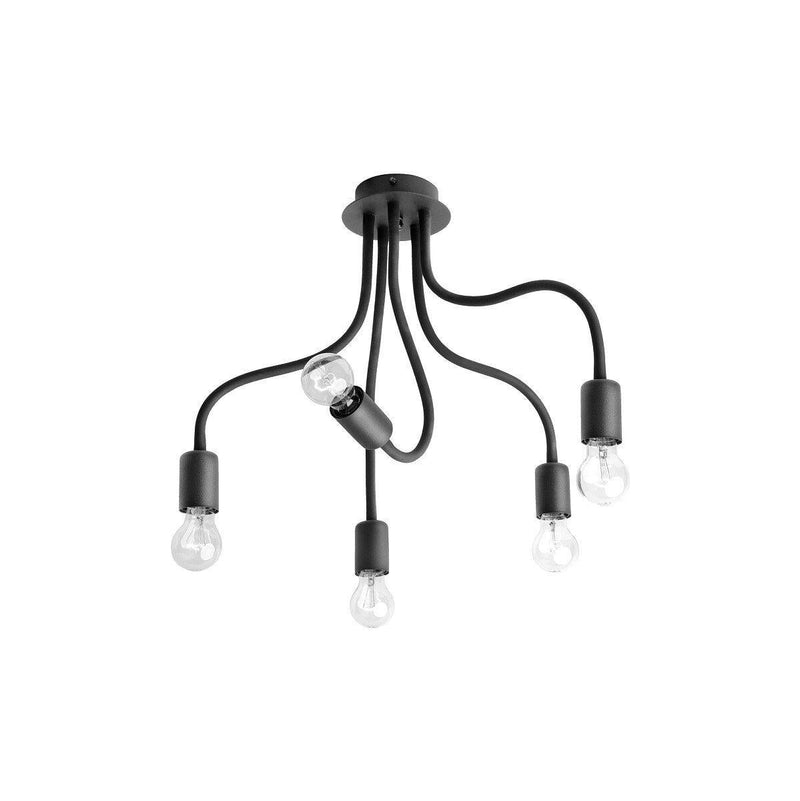 Flex taklampe 5 lys - Svart-Taklamper-Nowodvorski-N-9766-Lightup.no