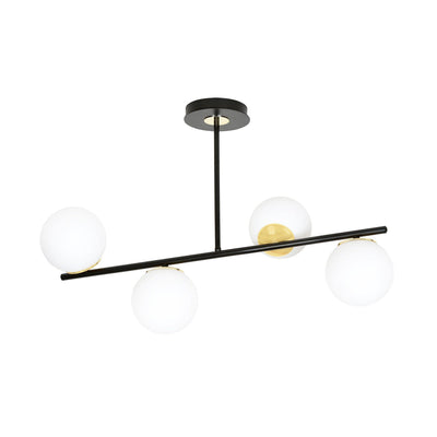 Floki 4 taklampe - Svart/Opal/Gullfarget-Taklamper-Emibig-1022/4-Lightup.no