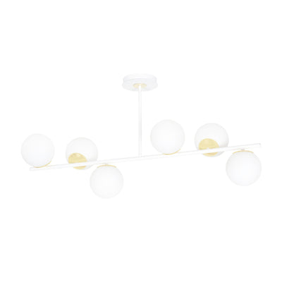 Floki 6 taklampe - Hvit/Opal/Gullfarget-Taklamper-Emibig-1023/6-Lightup.no