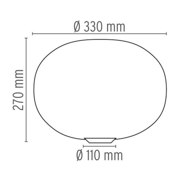 Flos Glo-Ball Basic 1 bordlampe - 33cm - med dimmer-Bordlamper-Flos-Fls__F3021000-Lightup.no